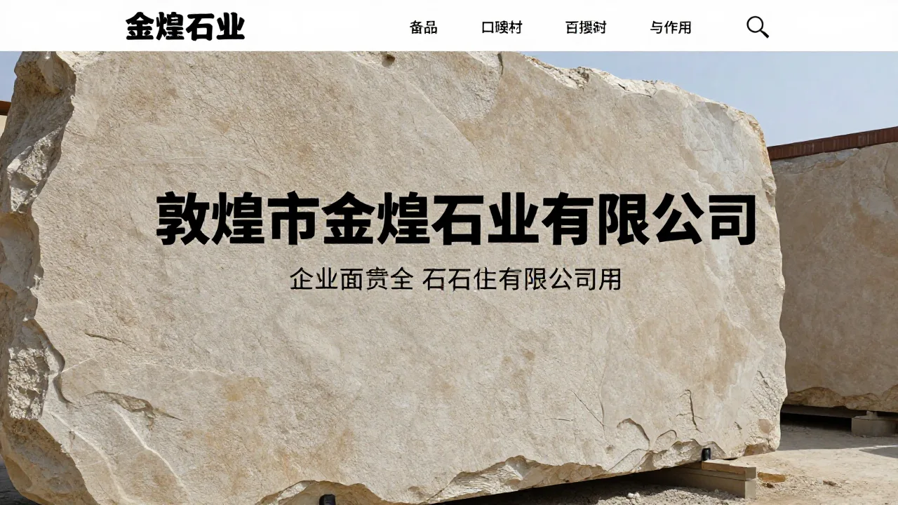 敦煌市金煌石业有限公司 首页主视觉